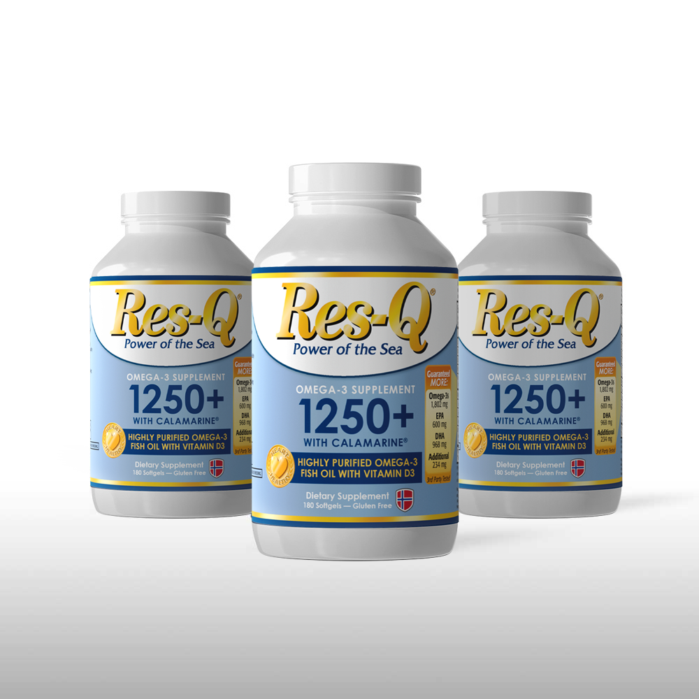 1250+ Omega-3 w/ Vitamin D3 (Softgel) - 3 Pack