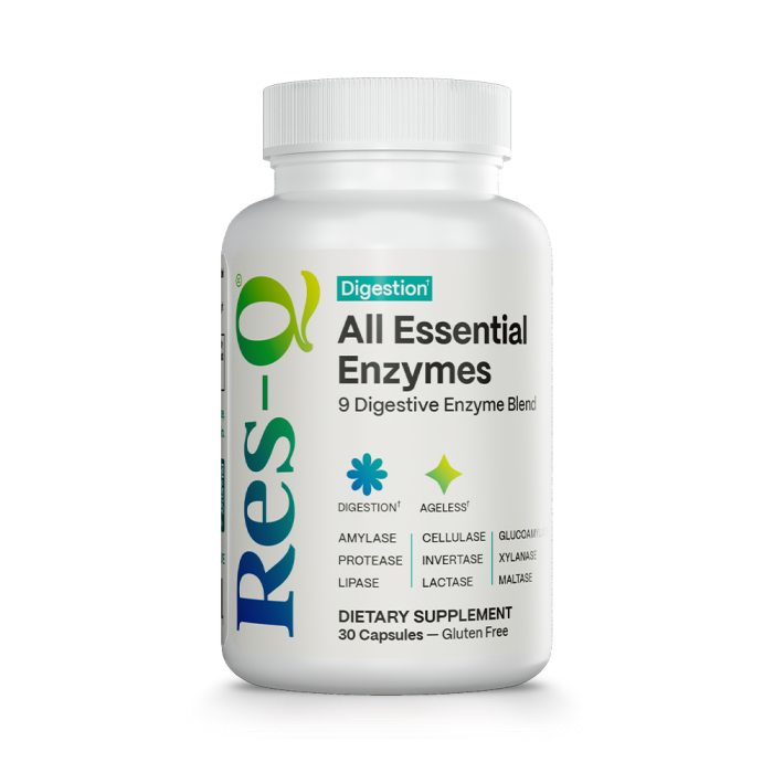 Digestion: Res-Q All Essential Enzymes - 9 Digestive Enzymes Blend Digestion: Res-Q All Essential Enzymes - 9 Digestive Enzymes Blend