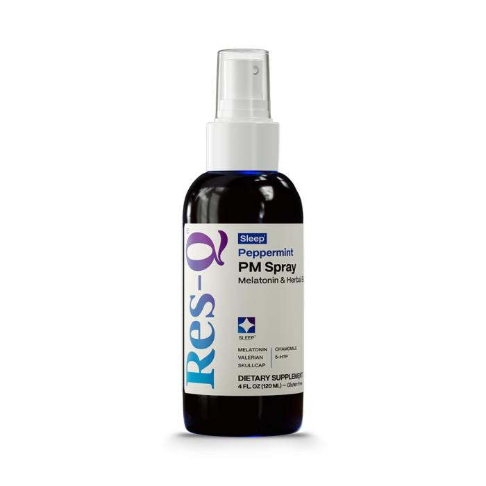 Sleep: Res-Q PM Spray Melatonin & Herbal Blend (Peppermint Flavor)