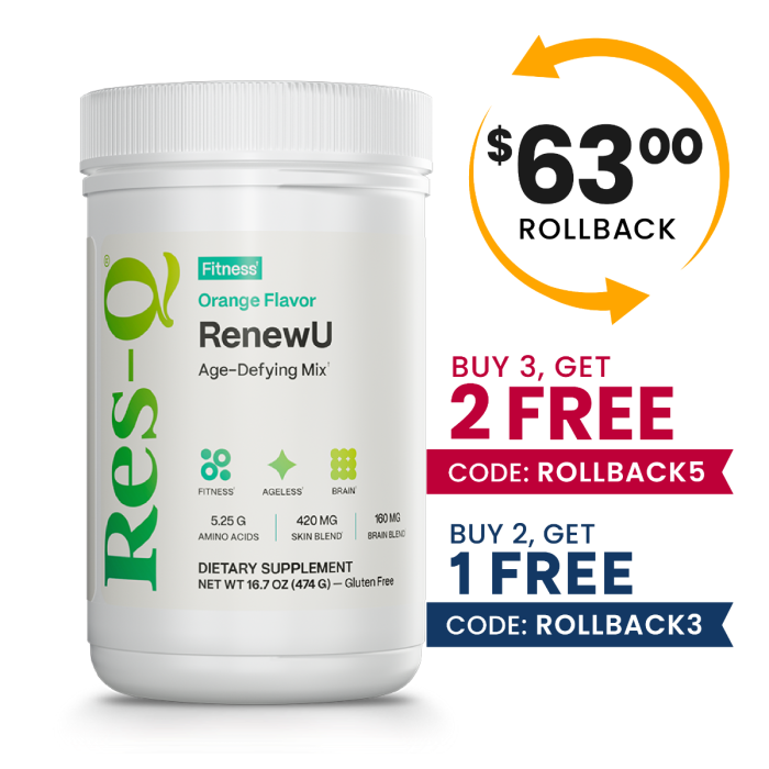 Replenish Antioxidants | Anti-Aging Mix | Res-Q RenewU