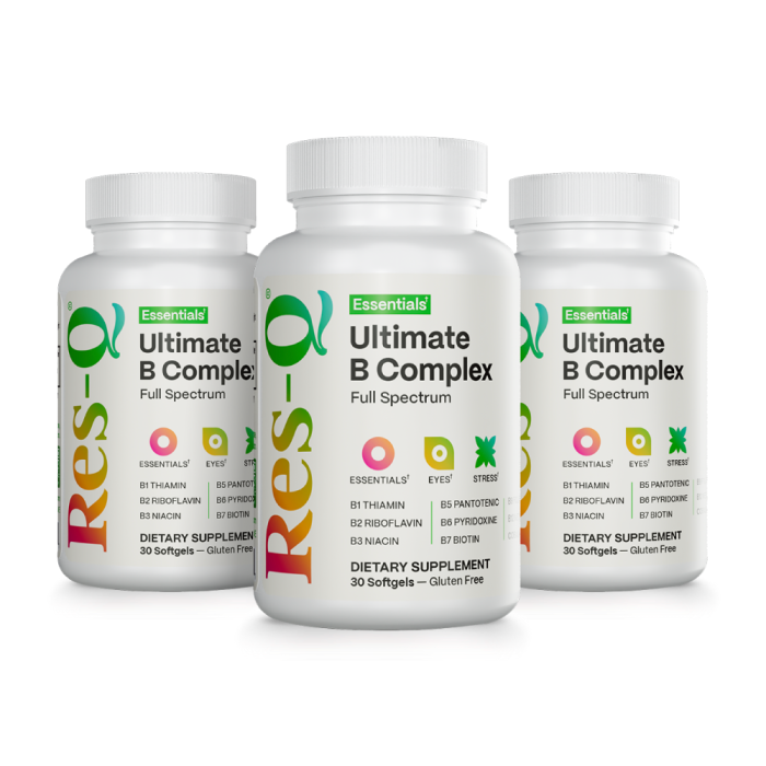 Blend of B Vitamins | Res-Q Ultimate B Complex, 3 Bottles