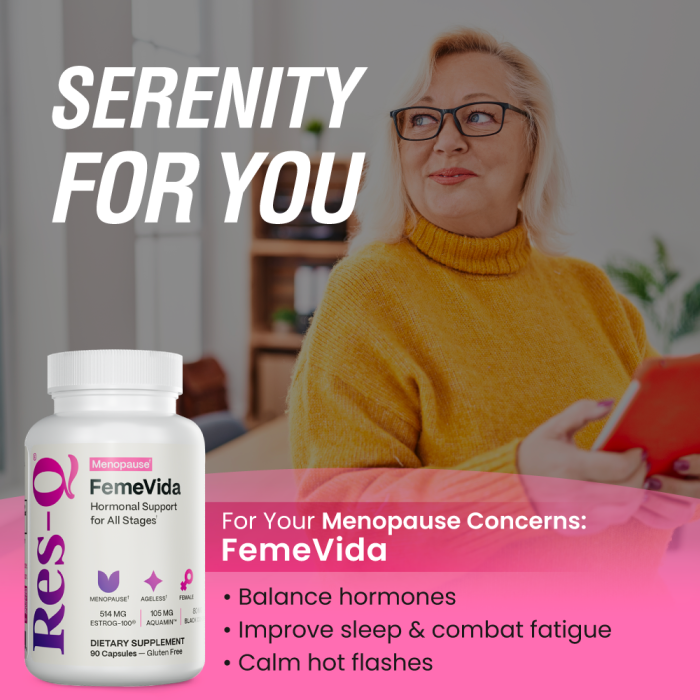 Serenity For You FemeVida Menopause Support Supplement Serenity For You FemeVida Menopause Support Supplement