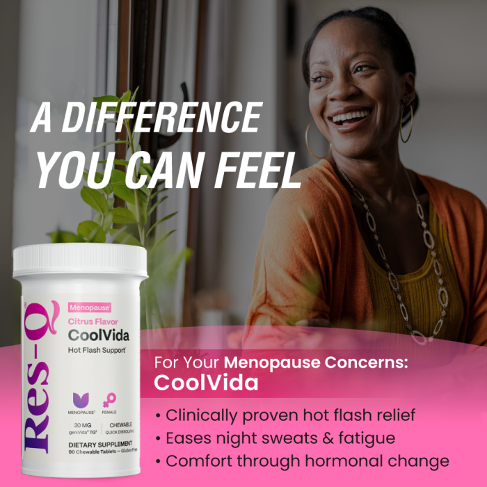 CoolVida Hot Flash Relief - A Difference You Can Feel CoolVida Hot Flash Relief - A Difference You Can Feel