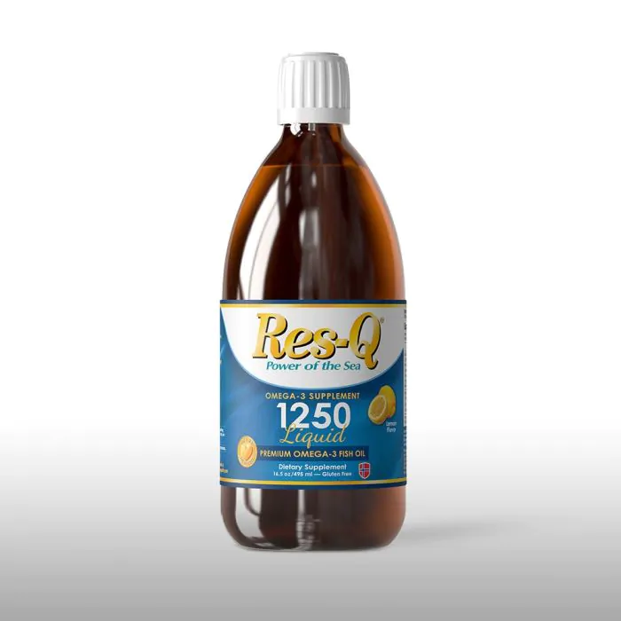 Omega-3 EPA & DHA Liquid Fish Oil | Res-Q 1250 Lemon Flavor