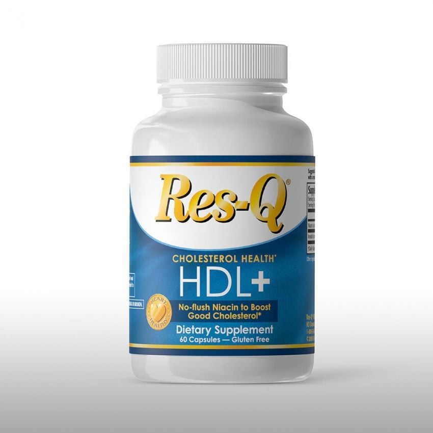 Niacin NoFlush Formula Vitamin B3 ResQ HDL+ niacin, 60 Softgels