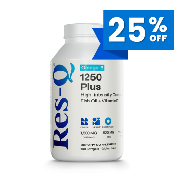 Omega-3: Res-Q 1250 Plus, High-intensity Omega-3 Fish Oil + Vitamin D