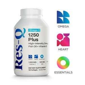 1250 Plus, High-intensity Omega-3 Fish Oil + Vitamin D