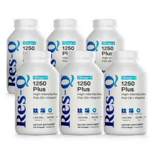 1250 Plus Omega-3 Fish Oil with Vitamin D 3-Pack