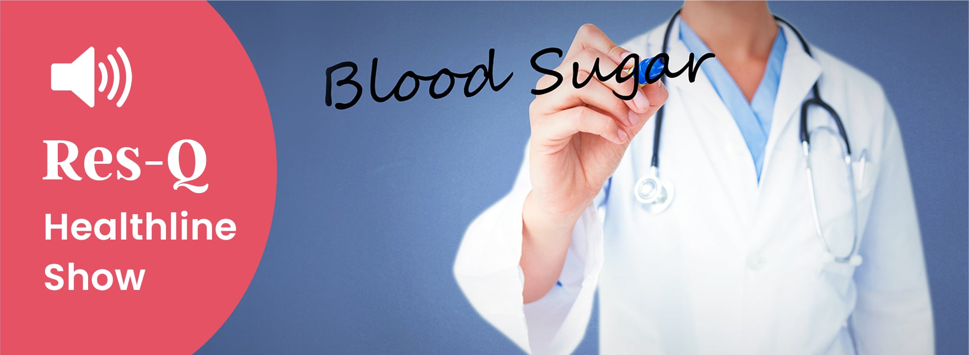 A doctor writing blood sugar on a window
