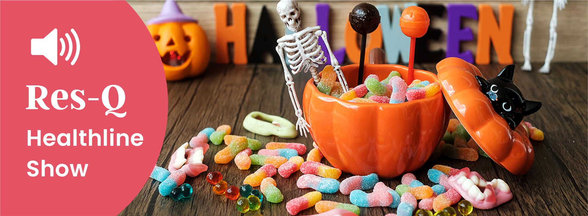 A display of Halloween candy