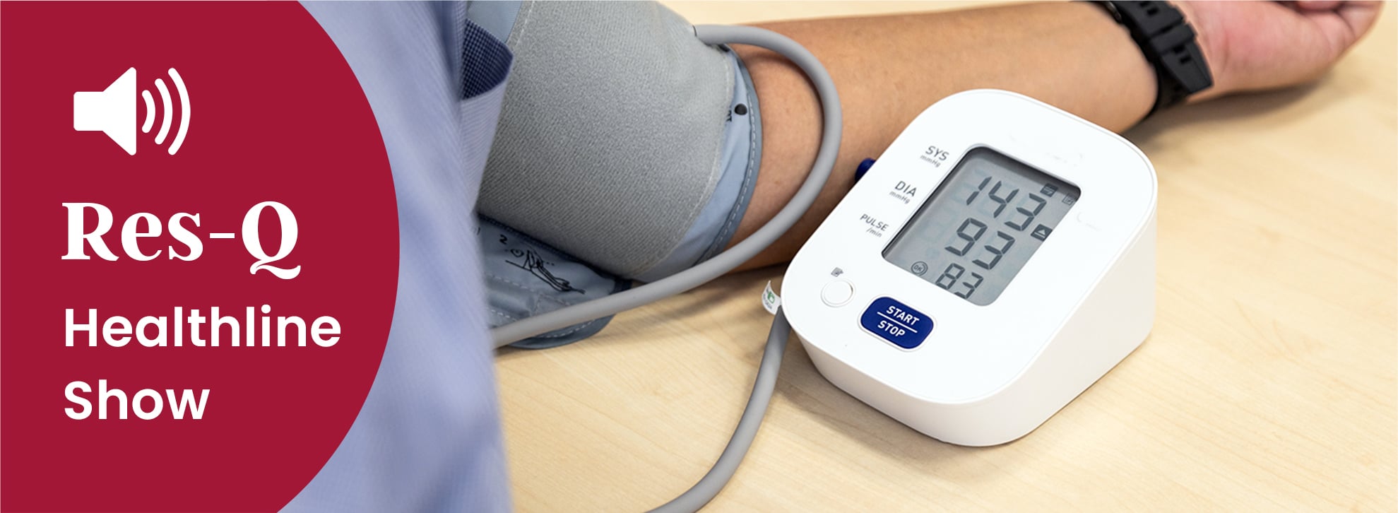 A man takes his blood pressure at home