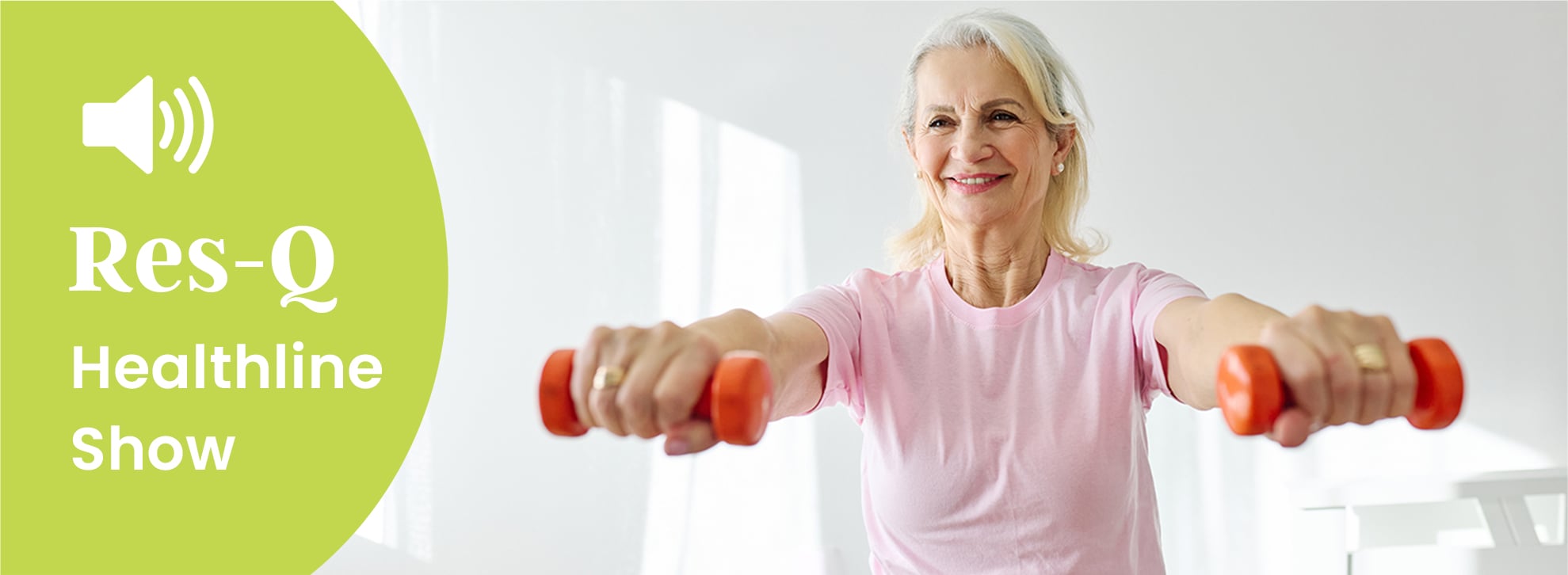 happy, middle-aged women lifting weights